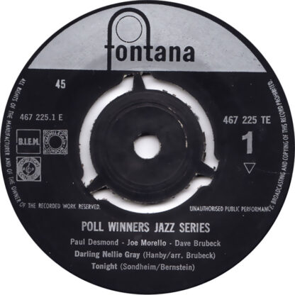 Paul Desmond/Dave Brubeck/Joe Morello - Poll Winners' Jazz (7"EP NL 1961) - Image 3