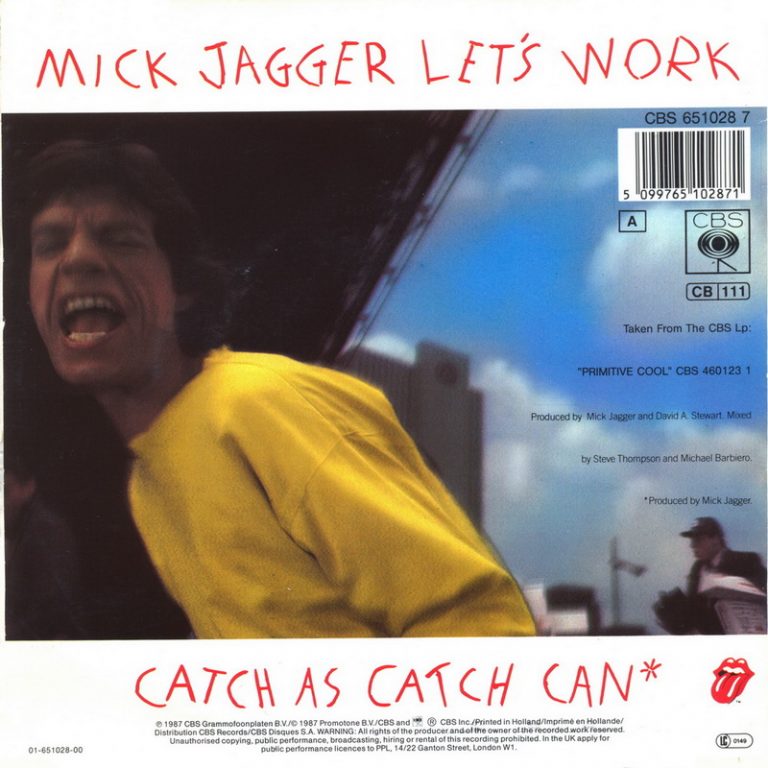 Mick Jagger Let's Work (7"si 1987) Het Plaathuis