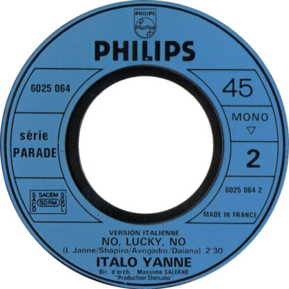 Italo Yanne - Non, Loukie, Non / No, Lucky, No (7"si 1973) - Image 4