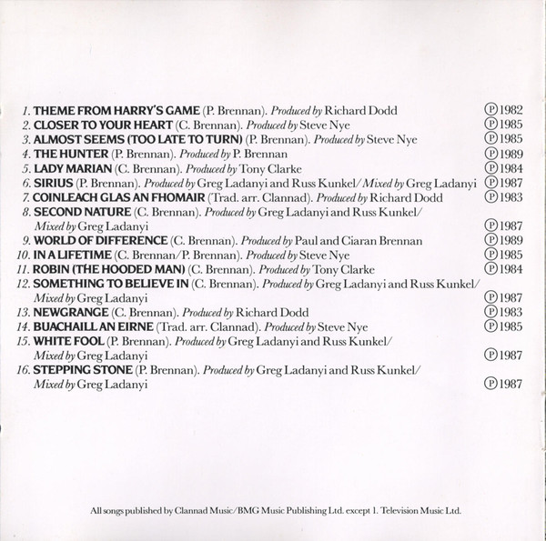 Clannad - Past Present (CD 1989) - Image 2