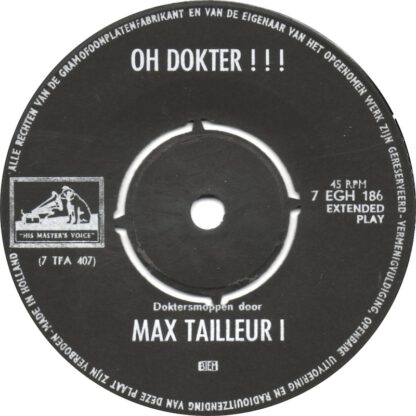 Max Tailleur - Oh, Dokter...! (7"EP 1959) - Image 3