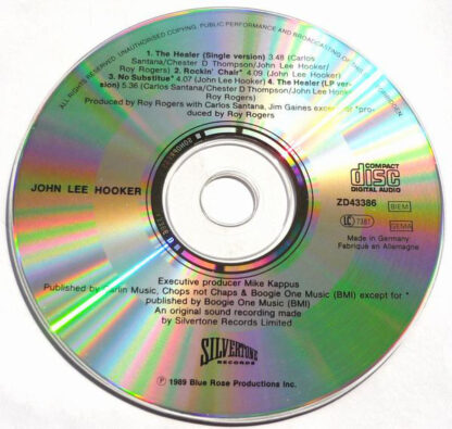 John Lee Hooker feat. Santana - The Healer (CD-maxi si Germany 1989) vg++/nm - Image 3
