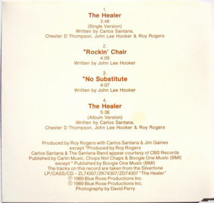 John Lee Hooker feat. Santana - The Healer (CD-maxi si Germany 1989) vg++/nm - Image 2