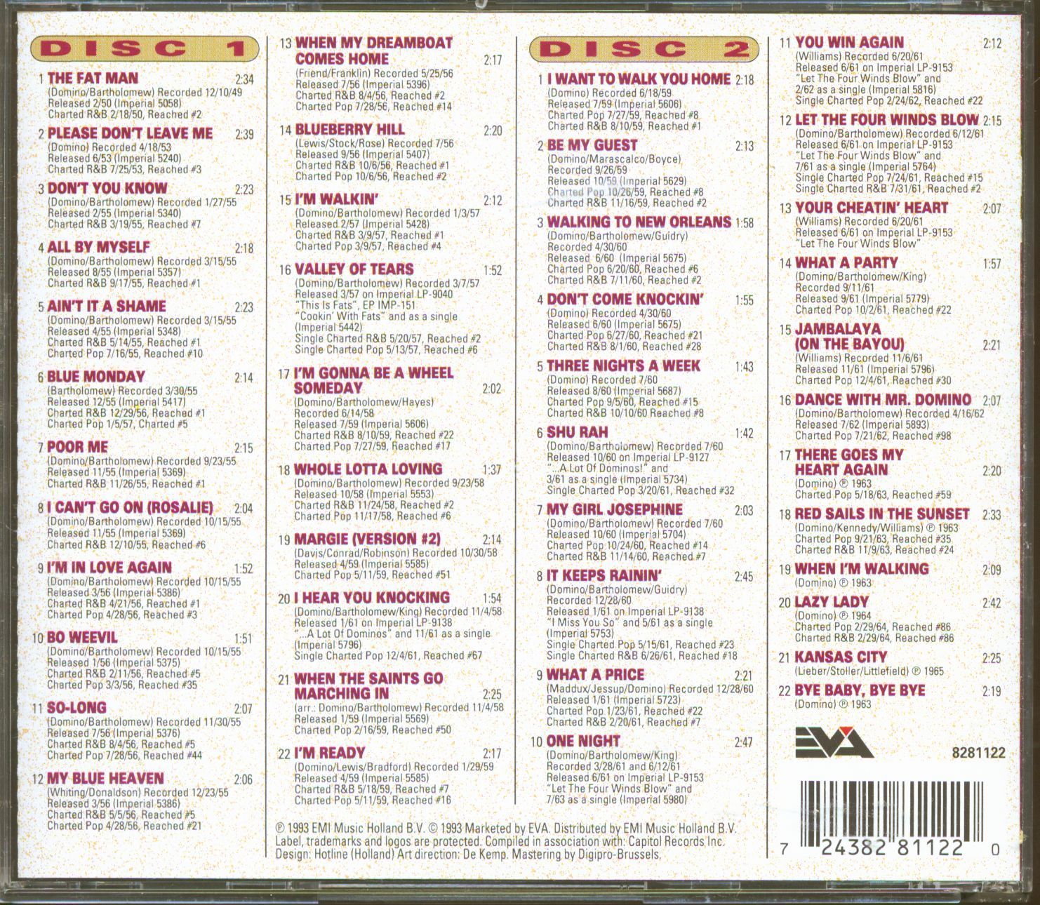 Fats Domino - They Call Me The Fat Man (2CD NL 1993) vg+/vg+ - Image 3