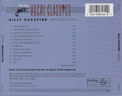 Billy Eckstine's - Imagination (CD 1992) - Image 3