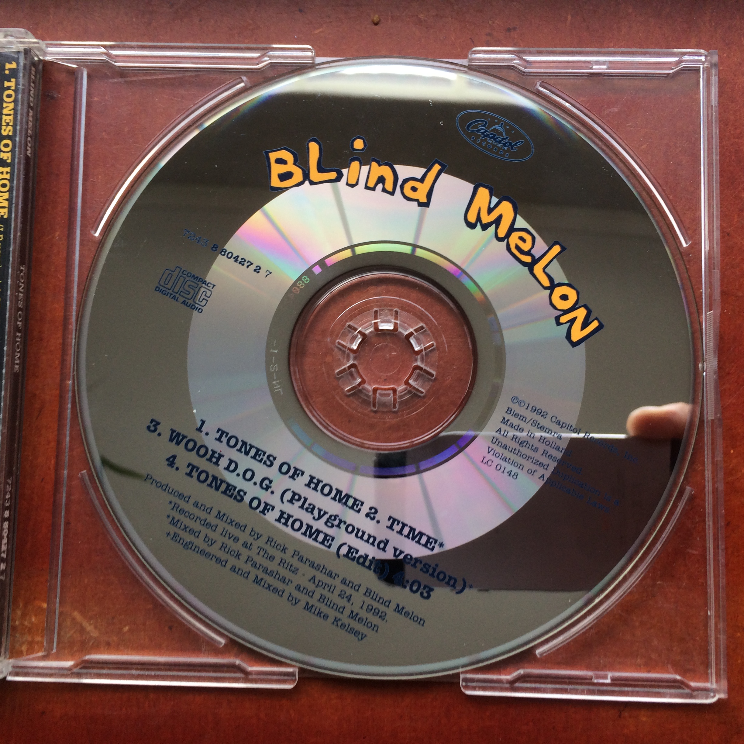 Blind Melon - Tones Of Home (CD-maxi si 1992) - Image 3