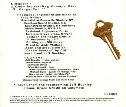 Jeff Buckley - Peyote Radio Theatre (CD-maxi si 1994) US-PROMO! - Image 3