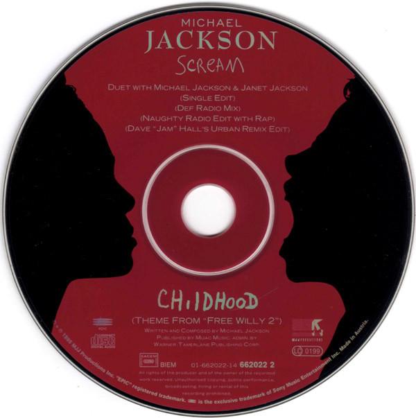 Michael & Janet Jackson - Scream / Childhood (CD-maxi si 1995) vg++/vg++ - Image 4