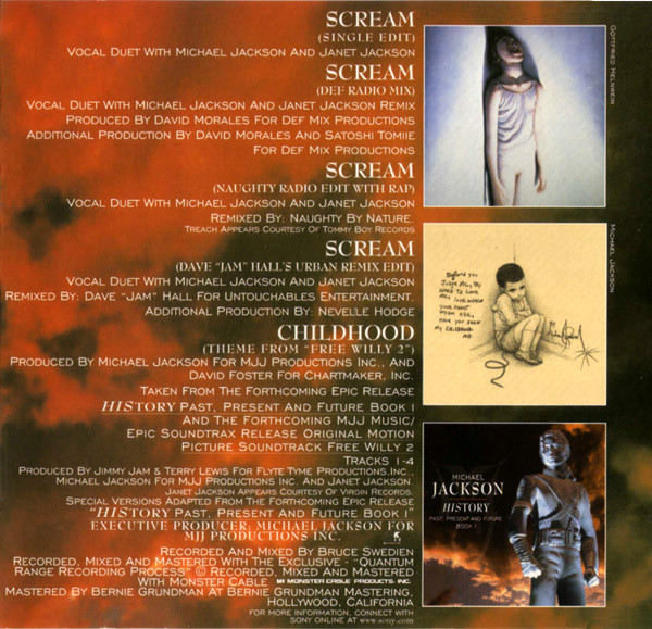 Michael & Janet Jackson - Scream / Childhood (CD-maxi si 1995) vg++/vg++ - Image 2
