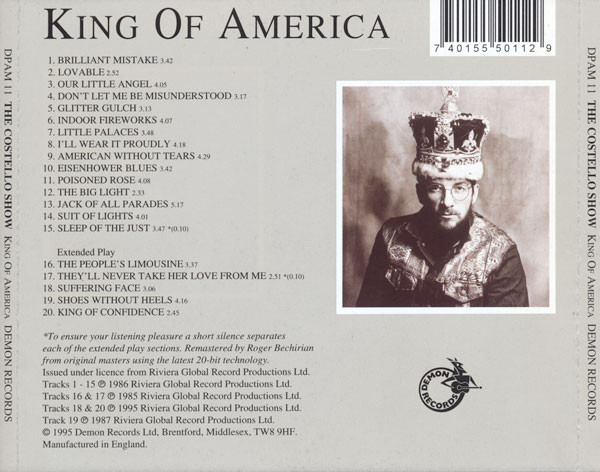 Elvis Costello (The Costello Show) - King of America (2CD UK 1995) Limited Edition vg+/mint - Image 4