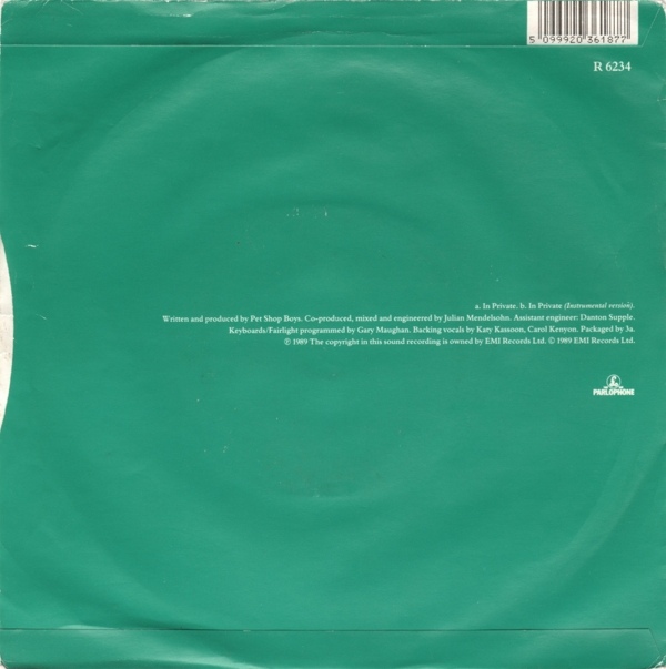 Dusty Springfield - In Private (7"si 1989) - Image 2
