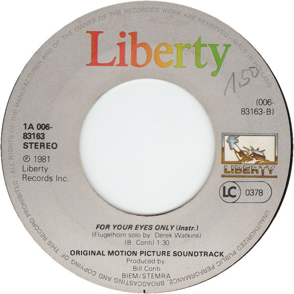 Sheena Easton - For Your Eyes Only (7"si NL 1981) James Bond-theme - Image 4