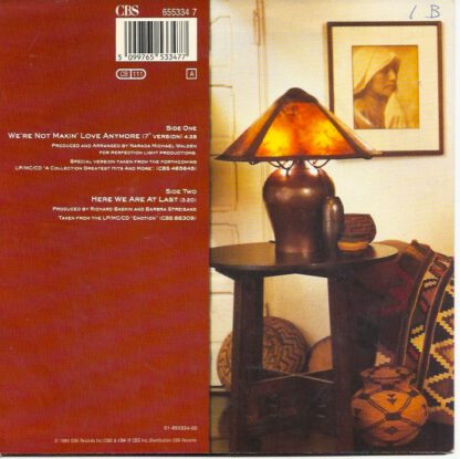 Barbra Streisand - We're Not Makin' Love Anymore (7"si 1989) - Image 2