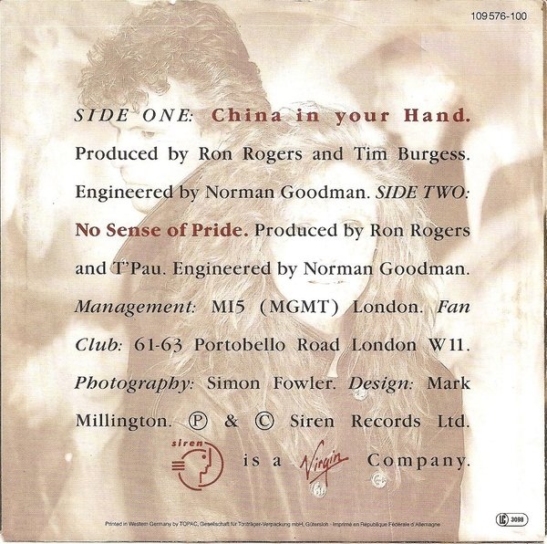 T'Pau China in Your Hand (7 T'Pau China in Your Hand (7