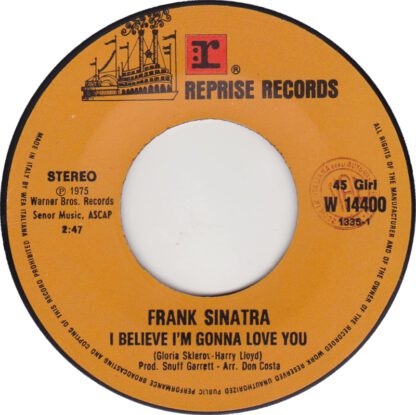 Frank Sinatra - I Believe I'm Gonna Love You (7"si Italy 1975) nm/vg+ - Image 3