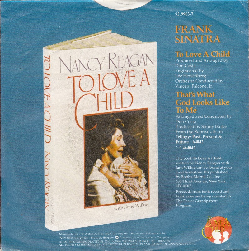 Frank Sinatra - To Love a Child (7"si NL 1982) vg+/vg - Image 2