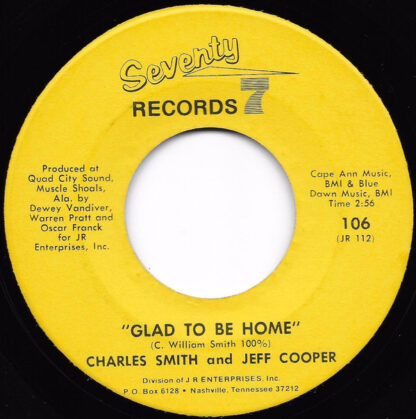 Charles Smith & Jeff Cooper - My Great Loss (Ashes to Ashes) 7"si 1971 - Image 2