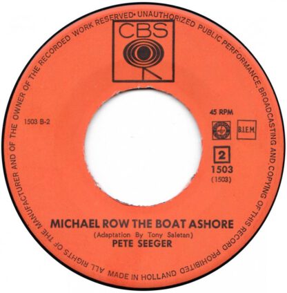 Pete Seeger - We Shall Overcome / Michael Row the Boat Ashore (7"si 1964) - Image 3