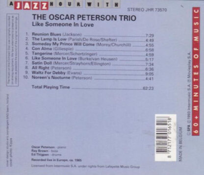 Oscar Peterson Trio - Like Someone in Love (CD Belgium 1993) nm/nm - Image 3