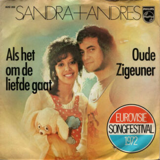 Sandra & Andres - Als Het Om de Liefde Gaat (7"si NL 1972) Eurovision Songcontest #4 nm/vg++