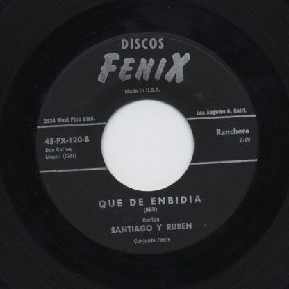 Santiago y Ruben - El Raquetero / Que de Enbidia (7"si 1960) - Image 2