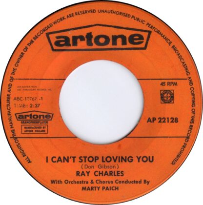 Ray Charles - I Can't Stop Loving You / Born To Lose (7"si NL 1962) vg++/vg - Image 2