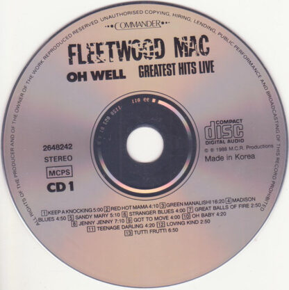 Fleetwood Mac - Oh Well Greatest Hits Live (2CD Korea/Germany 1988) nm/mint - Image 3