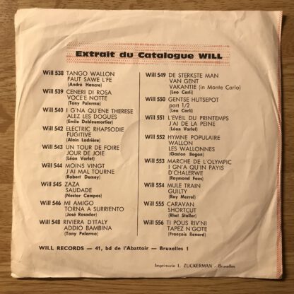 José Rasador - Torna A Surriento (7"si Belgium 1963) - Image 2