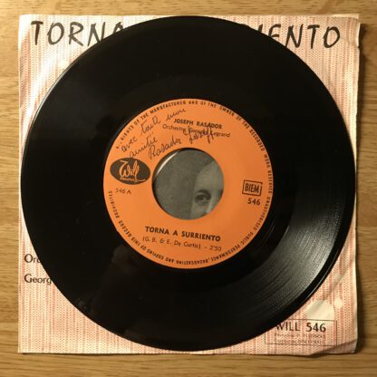 José Rasador - Torna A Surriento (7"si Belgium 1963) - Image 3