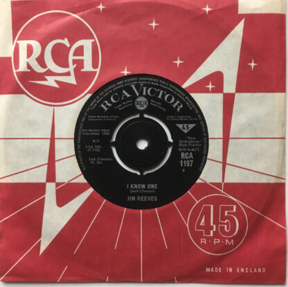 Jim Reeves - I Know One / I'm Gettin' Better (7"si UK 1960)