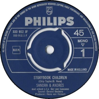 Sandra & Andres - Storybook Children (7"si NL 1967) nm/nm- - Image 3