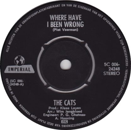 The Cats - Where Have I Been Wrong (7"si NL 1970) - Image 3