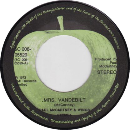 Paul McCartney & Wings ‎– Mrs. Vandebilt (7"si NL 1973) - Image 3