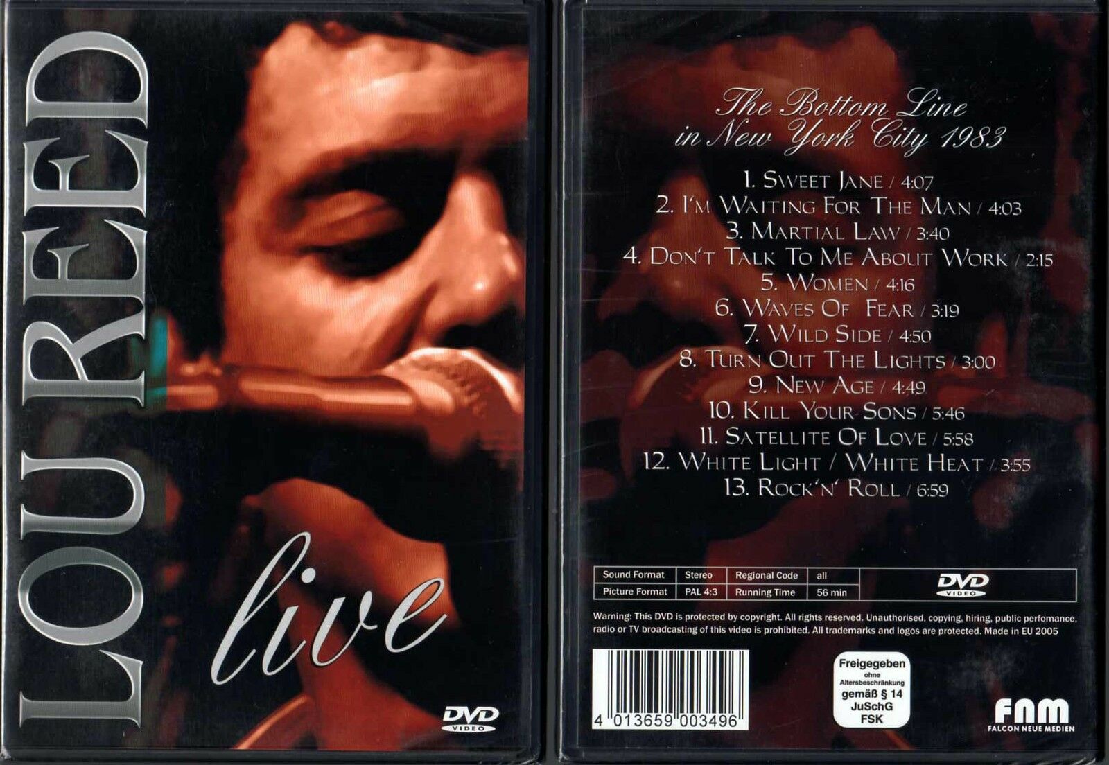 Lou Reed - Live (The Bottom Line, New York City) DVD Germany 2005 mint/mint - Image 2