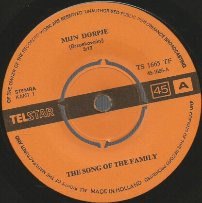 The Song Of The Family ‎– Mijn Dorpje (7"si NL 1971) Telstarr top hit! - Image 3