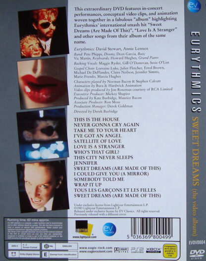 Eurythmics - Sweet Dreams (The Video Album) DVD Germany 2006 mint/vg++ - Image 2