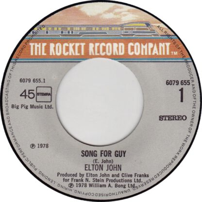Elton John - Song for Guy (7"si NL 1978) nm-/vg++ - Image 3