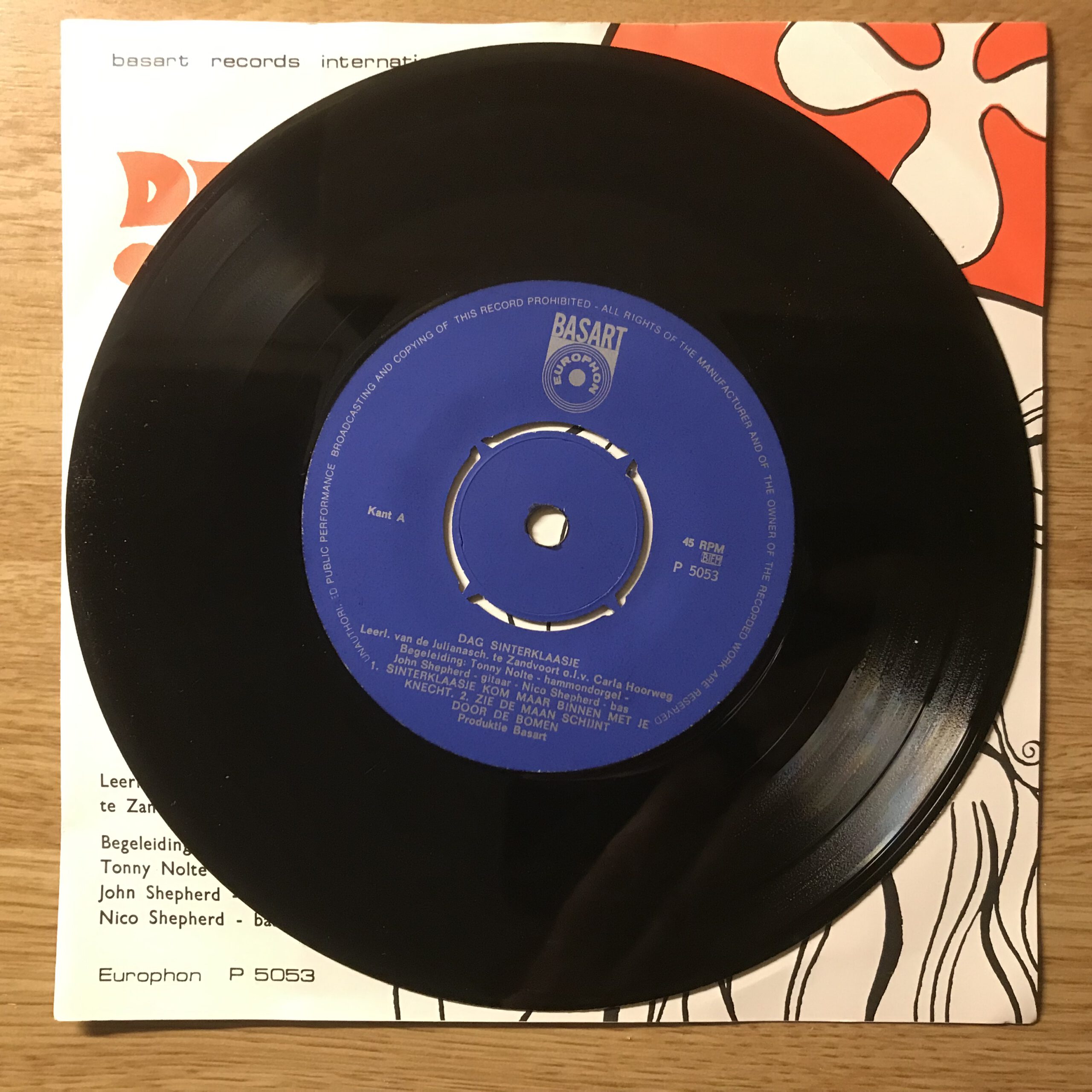 Leerlingen van de Julianaschool – Dag Sinterklaasje (7"EP NL 1968) - Image 3