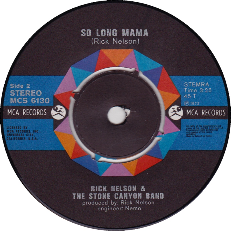 Rick Nelson & The Stone Canyon Band - Garden Party (7"si NL 1972) mint-/nm - Image 3