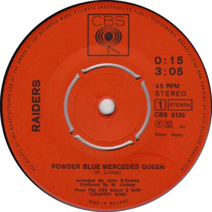 Raiders - Powder Blue Mercedes Queen (7"si NL 1972) - Image 3
