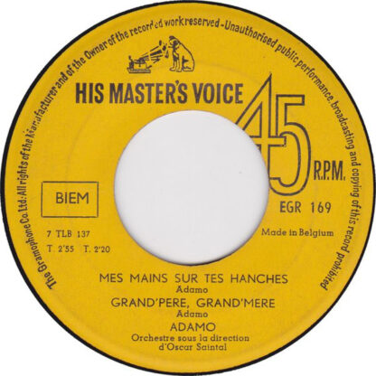 Adamo - Mes Mains sur tes Hanches (7"EP Belgium 1965) - Image 3