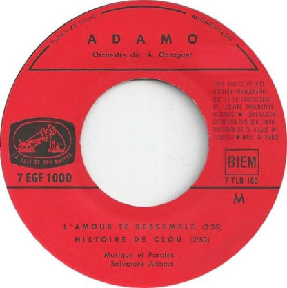 Adamo - J'ai Tant de Rêves Dans mes Bagages (7"EP France 1968) vg++/nm- - Image 4