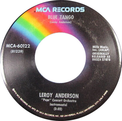 Leroy Anderson - Blue Tango / Belle of the Ball (7"si US 1973 re-release)