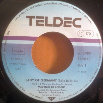 Maurizio De Angelis - Lady of Germany (7"si Germany 1980) - Image 2