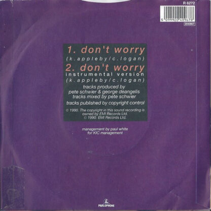 Kim Appleby - Don't Worry (7"si UK 1990) - Image 2