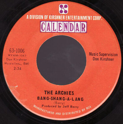 The Archies - Bang-Shang-A-Lang (7"si US 1968)