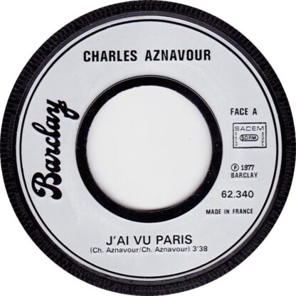 Charles Aznavour - J'ai Vu Paris (7"si France 1977) - Image 3