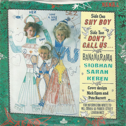 Bananarama ‎– Shy Boy (7"si UK 1982) - Image 2
