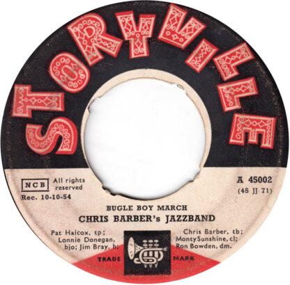 Chris Barber's Jazz Band ‎– Maryland, My Maryland / Bugle Boy March (7"si Denmark 1959) - Image 2