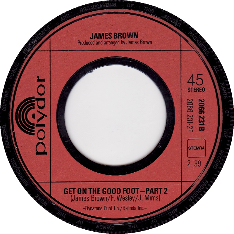 James Brown Get on the Good Foot (Part 1 & 2) 7"si NL 1972 Het